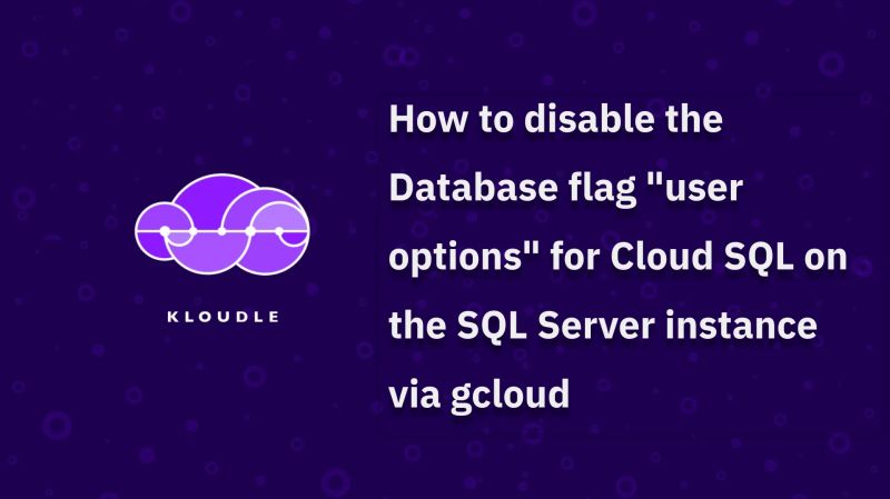 How To Disable The Database Flag User Options For Cloud Sql On The Sql Server Instance Via Gcloud - Dark Illustrations - Elegant 8K Collection
