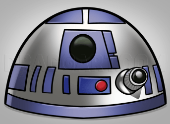 draw easy r2 d2 wars star drawing characters translator slideshow step tutorial compact normal sheet