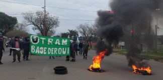 UTRAM realiza una protesta en Peñaloza y Regis Martínez