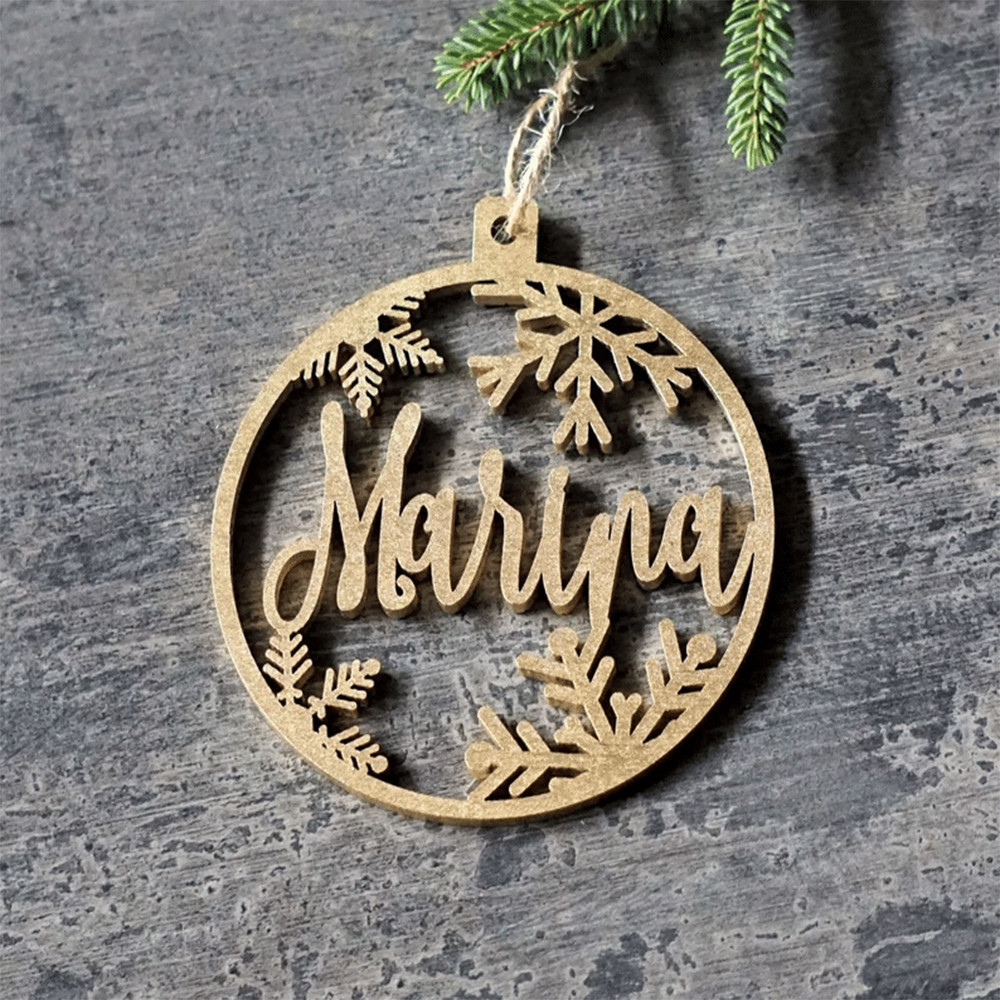 Custom Name Snowflake Christmas Ornament Personalized Christmas Ornaments With Names On Them
