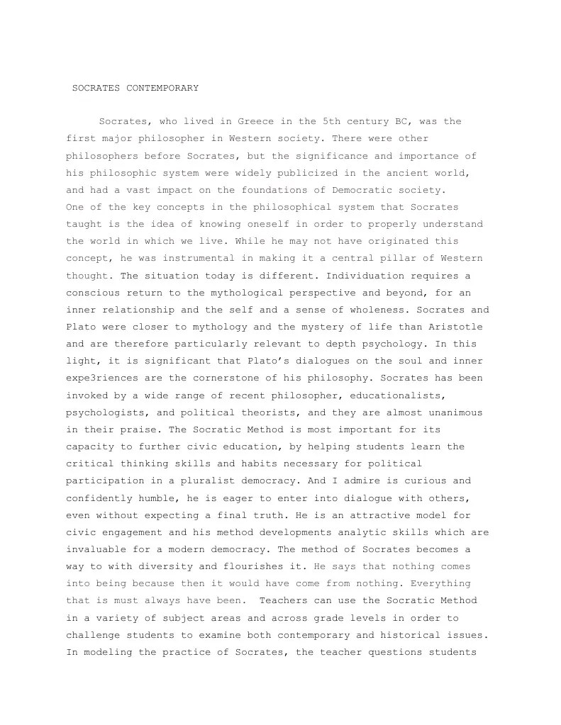 Socrates Contemporary | PDF | Socrates | Authenticity (Philosophy)