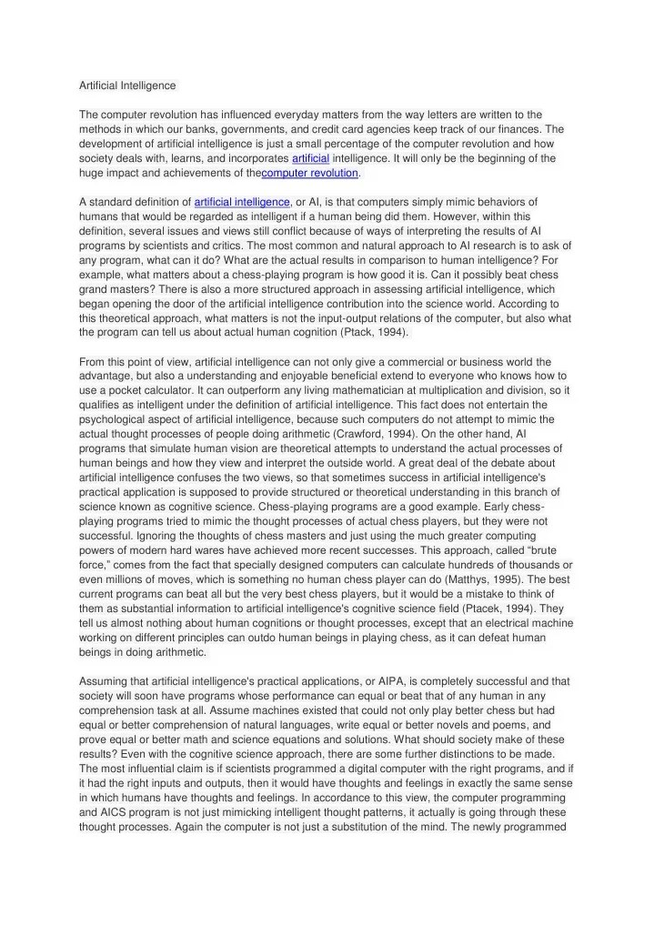 Artificial Intelligence | PDF | Artificial Intelligence | Intelligence (AI) & Semantics