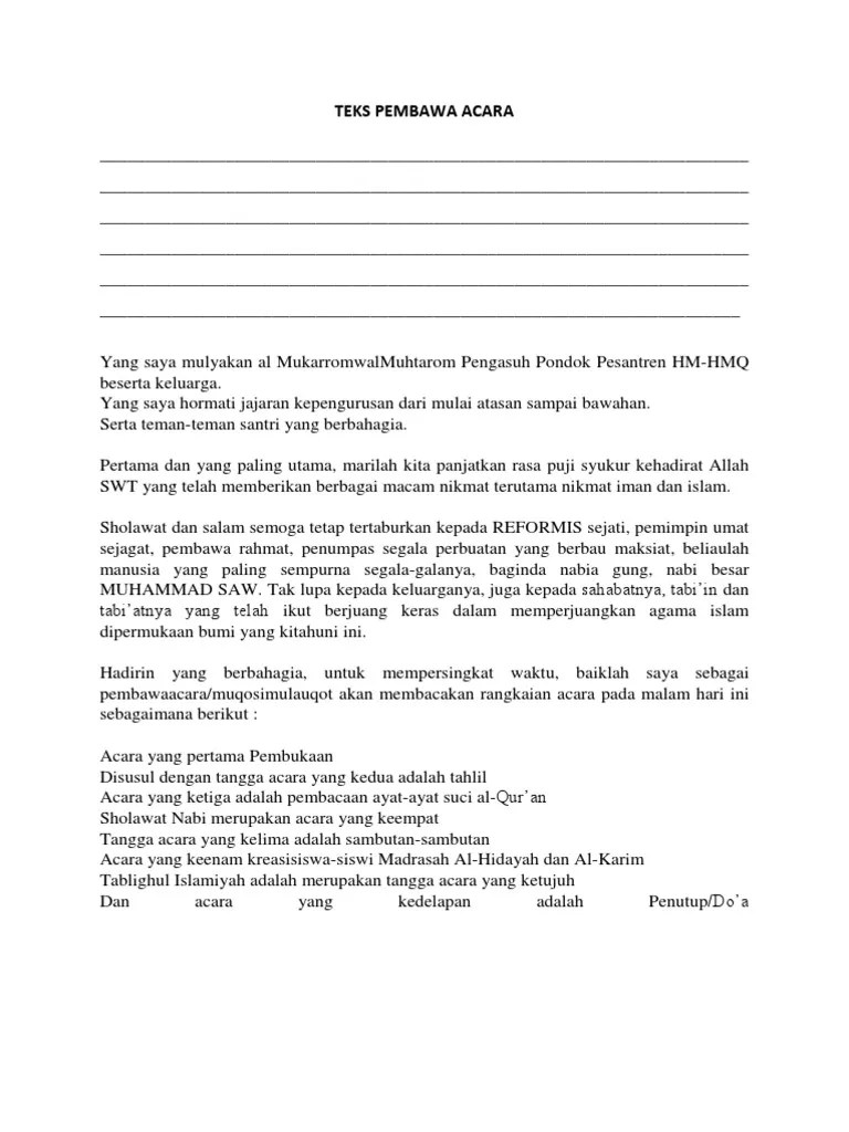 Teks Pembawa Acara | PDF