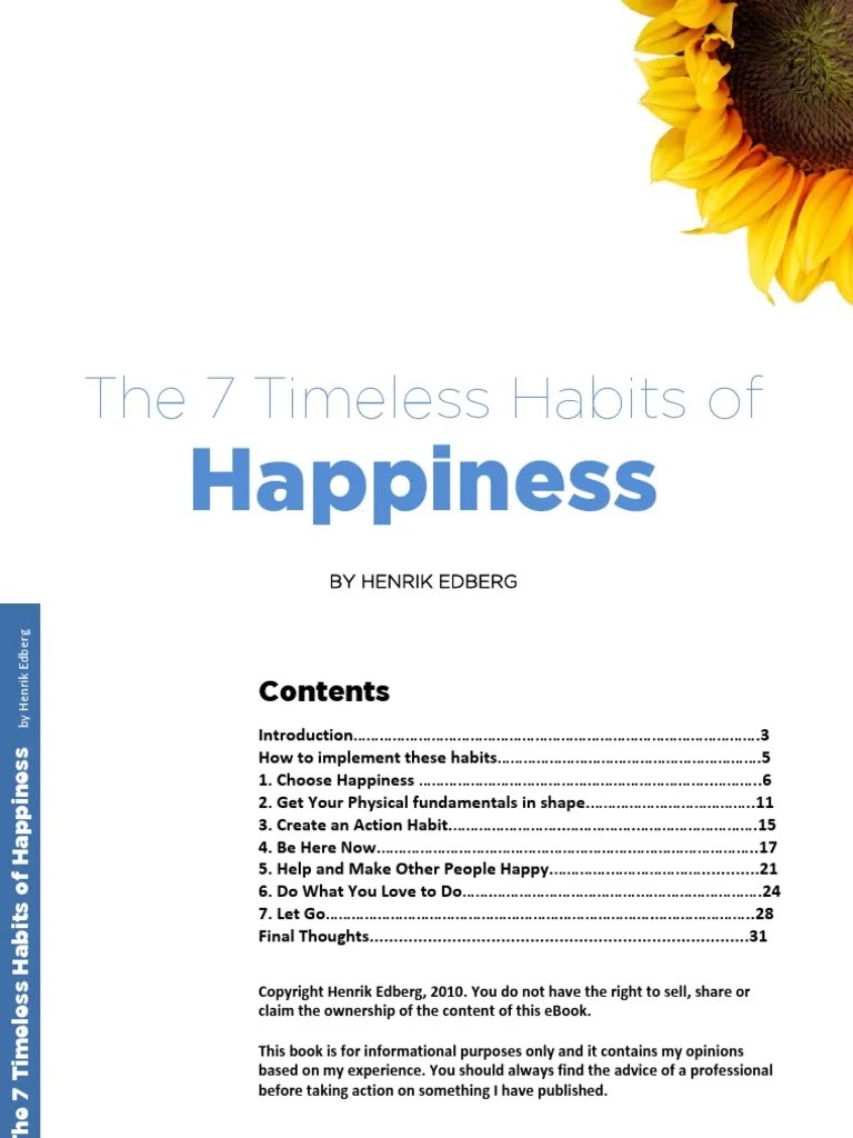 7 Habits To Happyness | PDF
