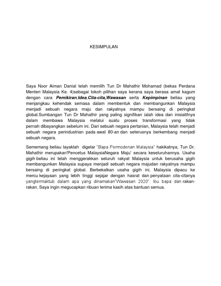 Contoh Penutup Kerja Kursus / Kesimpulan Penutup Pdf