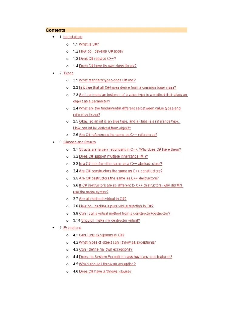Csharp | PDF | C Sharp (Programming Language) | Method (Computer ...