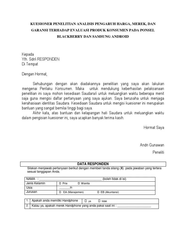 Tahap validasi instrument penelitian kelayakan media interaktif dibuat. Kuesioner Penelitian Pdf