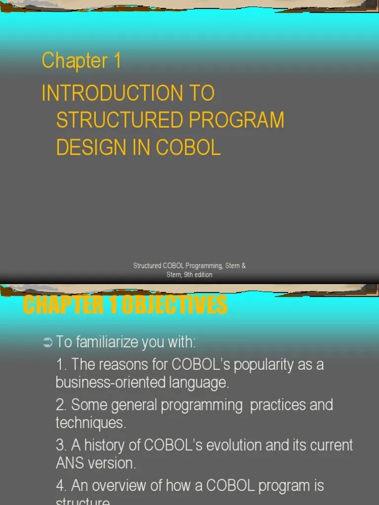 Introduction Cobol | PDF | Computer Program | Programming