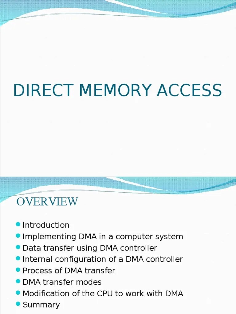 Direct Memory Access | PDF