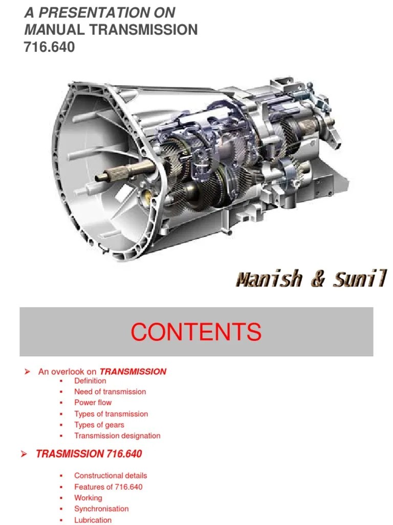 A Presentation On Manual Trans | PDF | Manual Transmission | Transmission (Mechanics)
