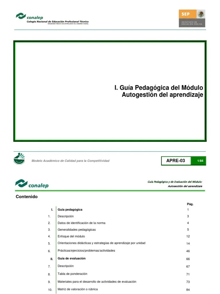 Guía Pedagógica Del Módulo | PDF | Aprendizaje | Evaluación