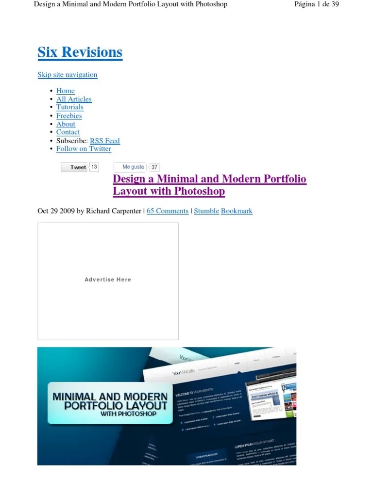 Making The Template | PDF | Adobe Photoshop | Web Design