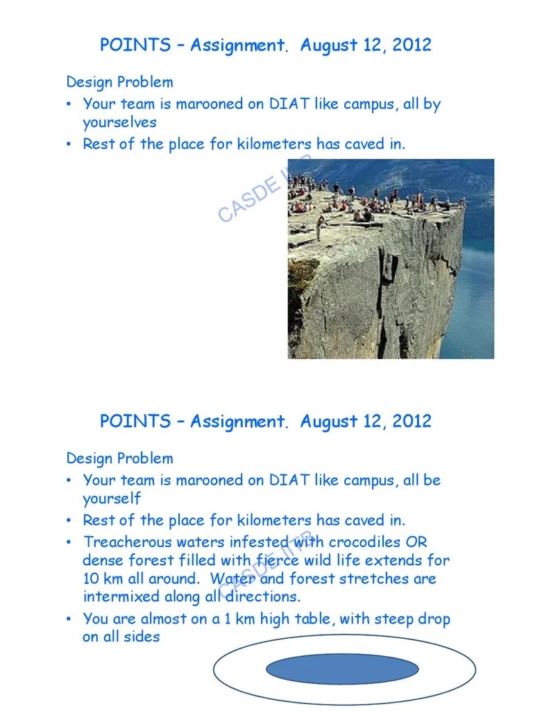 POINTS - Assignment. August 12, 2012 | PDF | Industries