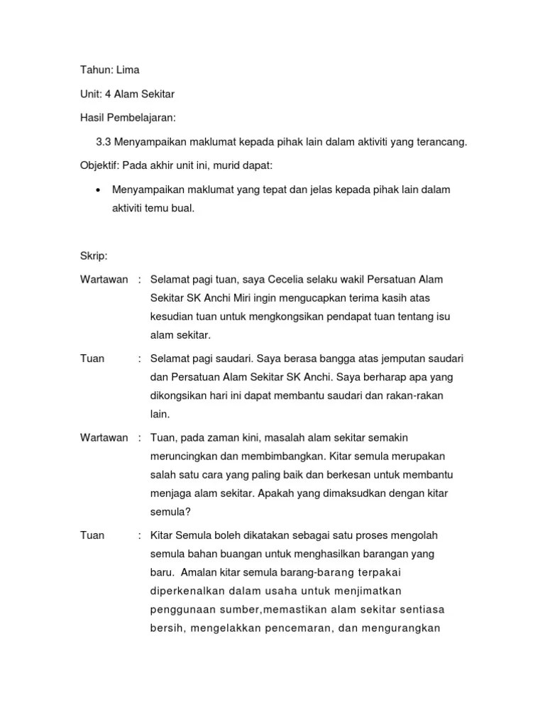 Jikalau pada tahun lepas bagi contoh borang temubual tugasan geografi pt3 pelajar dikehendaki melakukan tugasan dan kerja kursus khusus bagi . Skrip Temu Bual Pdf