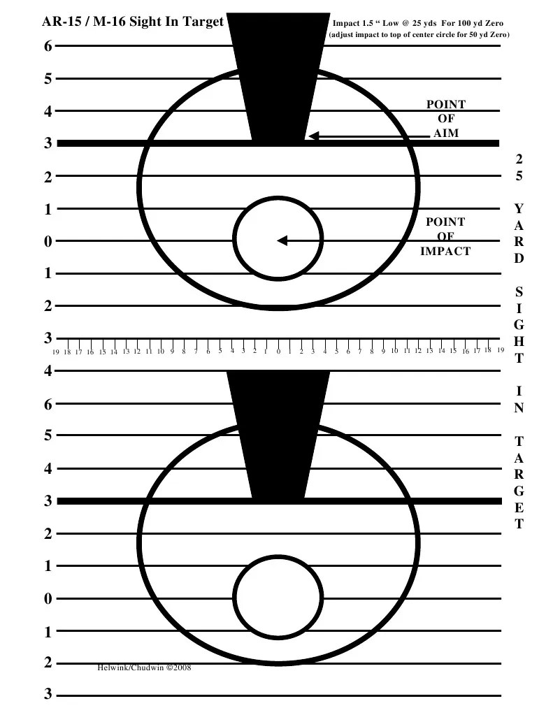 100 yard zero target