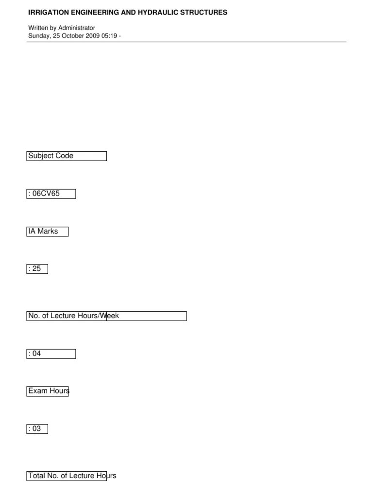 Irrigation Engineering And Hydraulic Structures | PDF | Irrigation | Dam