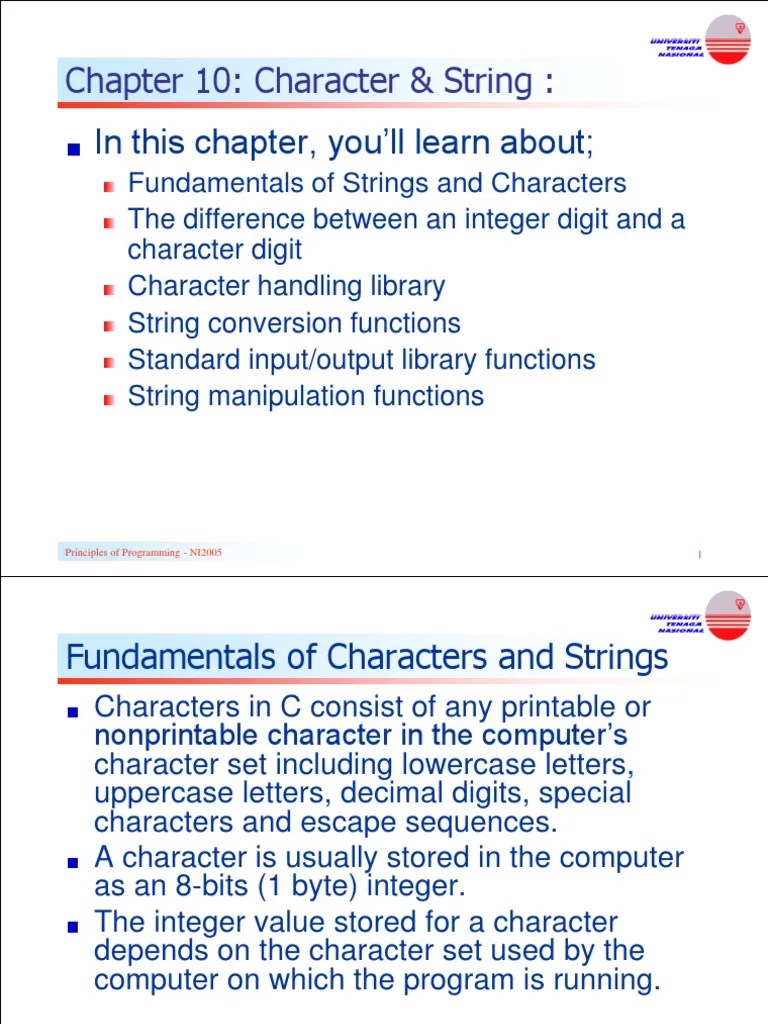 In This Chapter, You LL Learn About | PDF | String (Computer Science ...