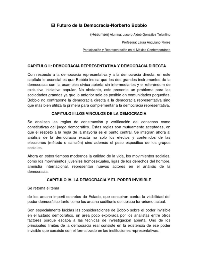 El Futuro De La Democracia | PDF | Democracia | Ideologías Políticas