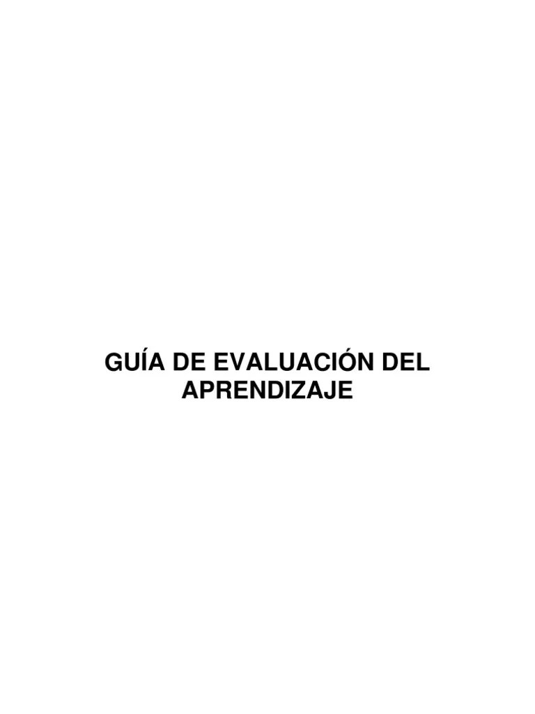 Evaluacion De Los Aprendizajes | PDF