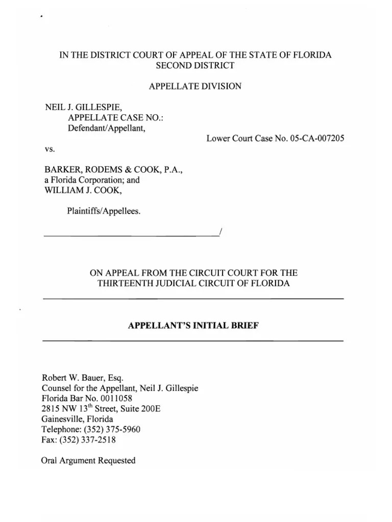 Appellate Brief, Appeal Of $11,550 Pro Se Sanction, 2dDCA Florida | PDF | Pro Se Legal ...
