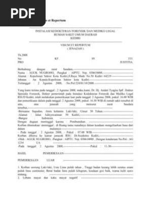 Doc Surat Keterangan Visum Et Repertum Angga Nugraha Academia Edu 