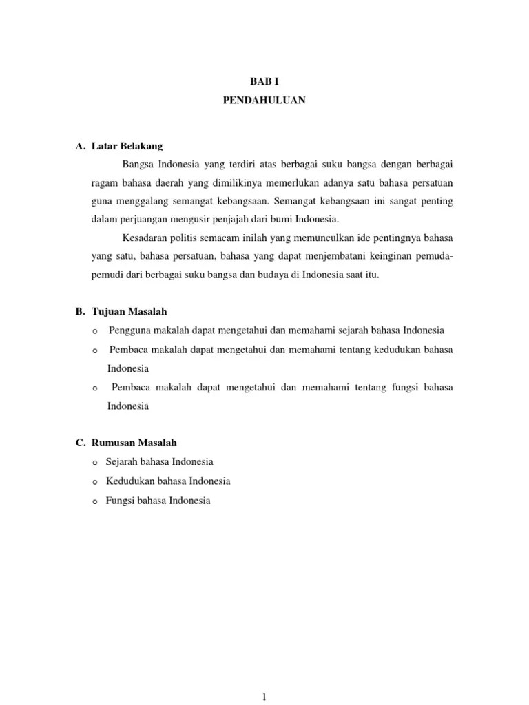 Kedudukan Dan Fungsi Bahasa Indonesia 