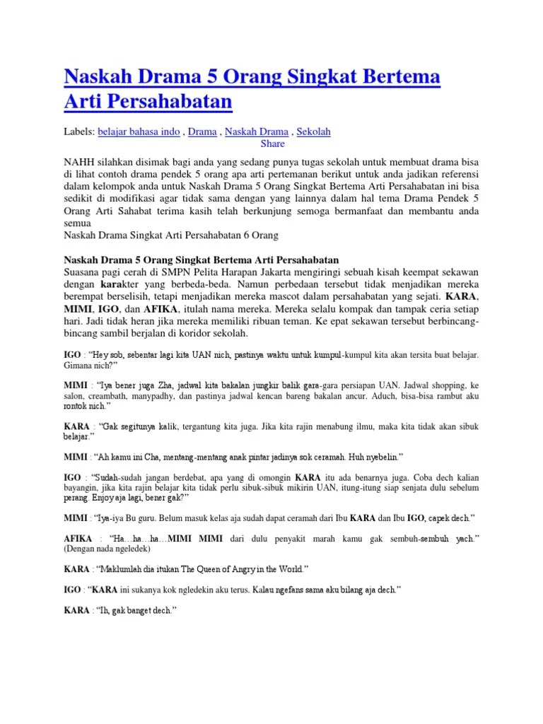 Contoh Drama 7 Orang Contoh Resource 