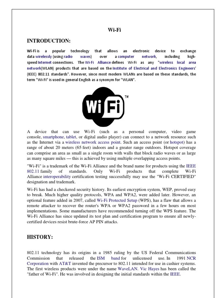 Wifi | PDF | Wi Fi | Wireless Lan