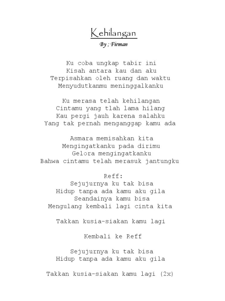 Download lagu gratis, gudang lagu mp3 indonesia, lagu barat terbaik. Lirik Lagu Band Pdf
