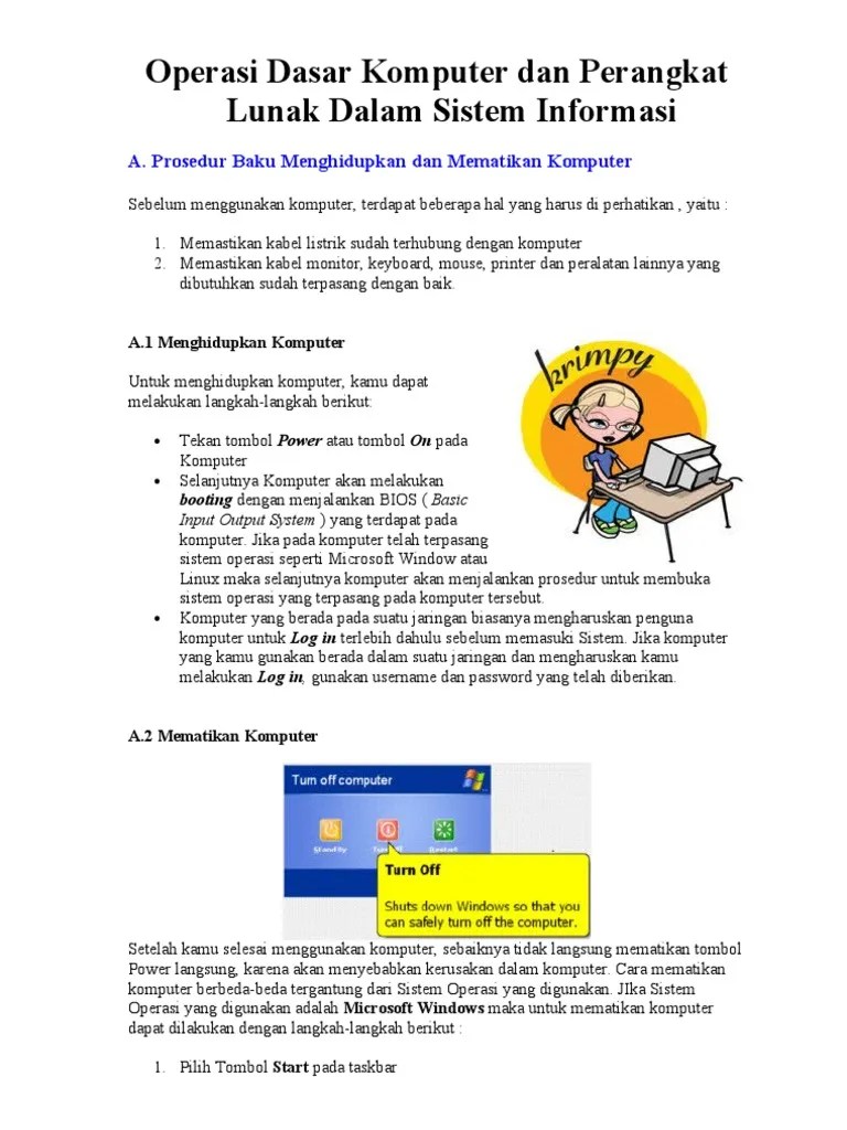Soal Sma Tentang Operasi Dasar Komputer Beserta Jawabannya