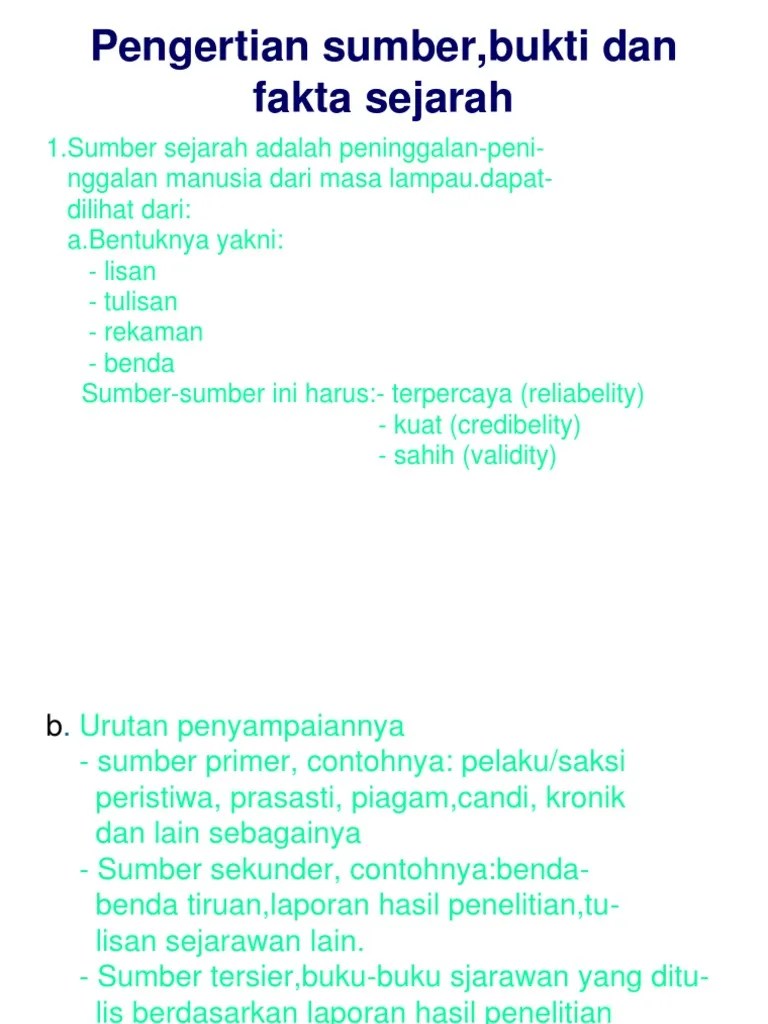 Maksud Sumber Primer Dan Sekunder Sejarah