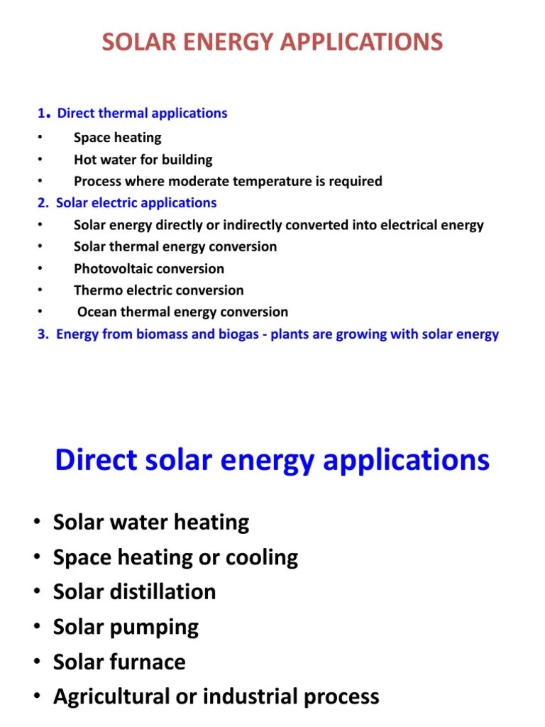 Solar Energy Applications | PDF | Solar Energy | Hvac