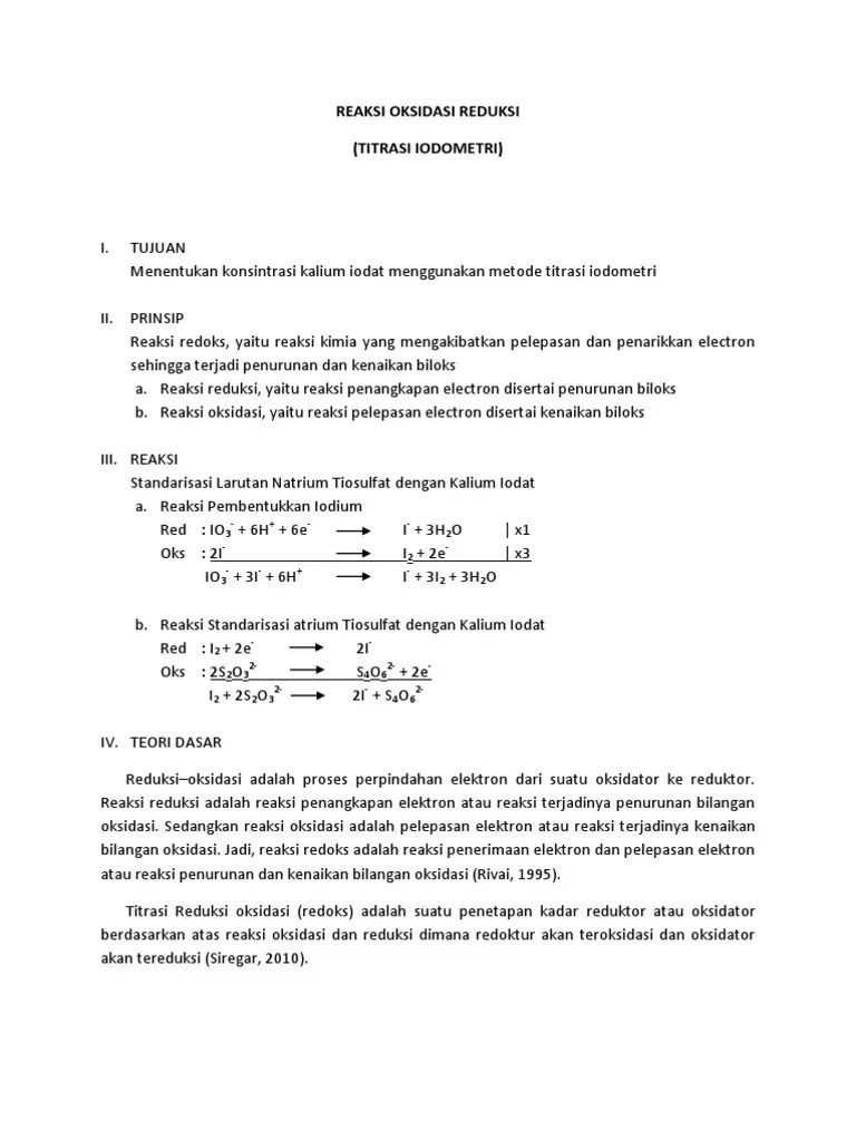 Titrasi Iodometri | PDF