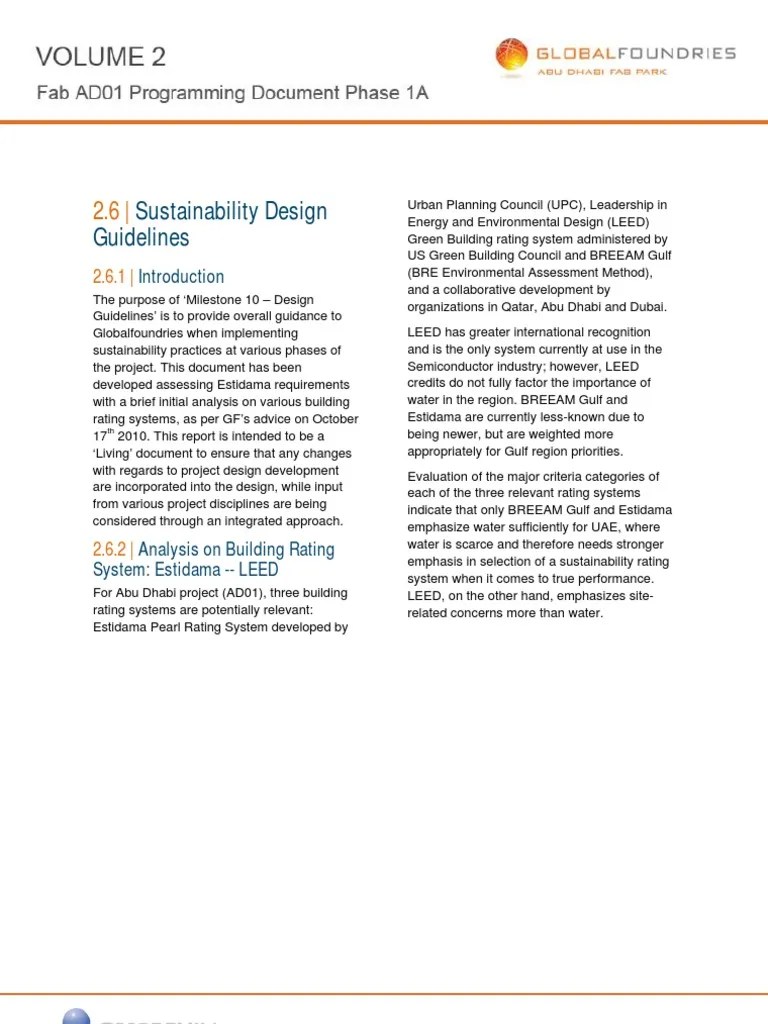 Sustainability Design Guidelines: Page - 2.6-1 | PDF | Leadership In Energy And Environmental ...