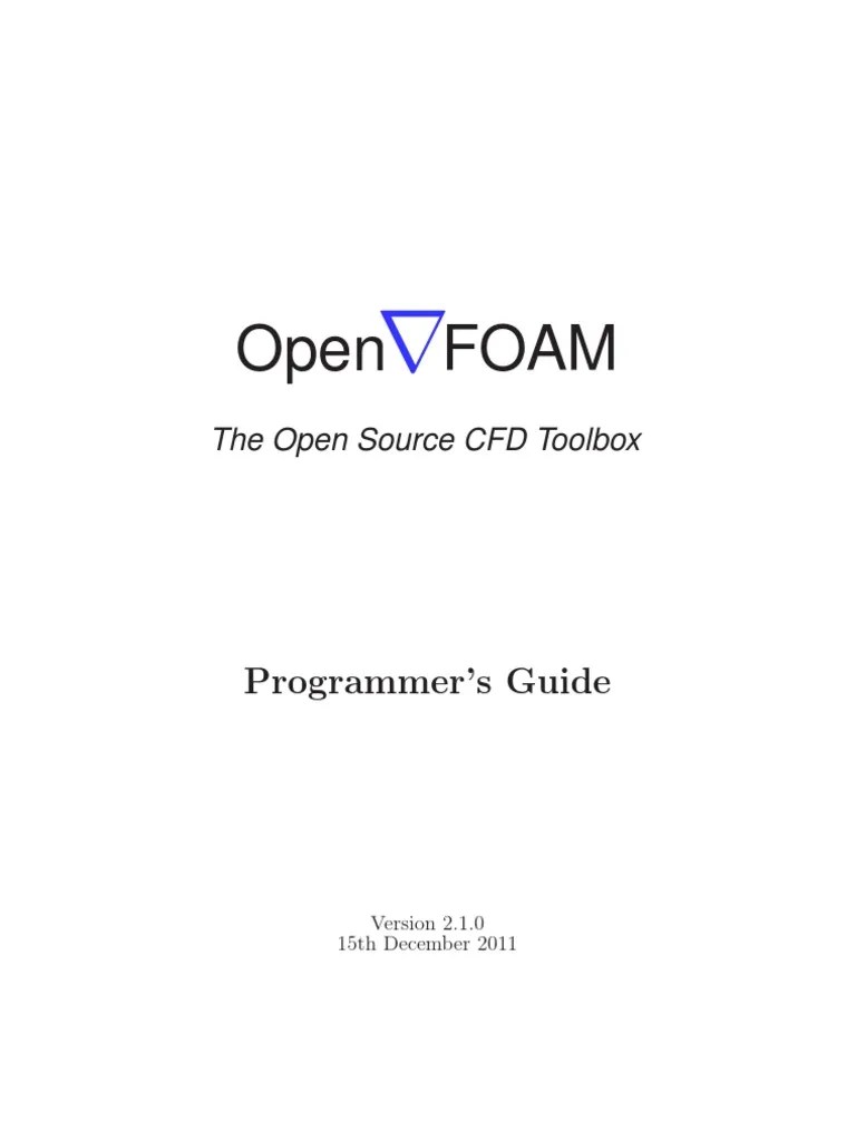 OpenFOAM Programmers Guide | PDF | Tensor | Euclidean Vector