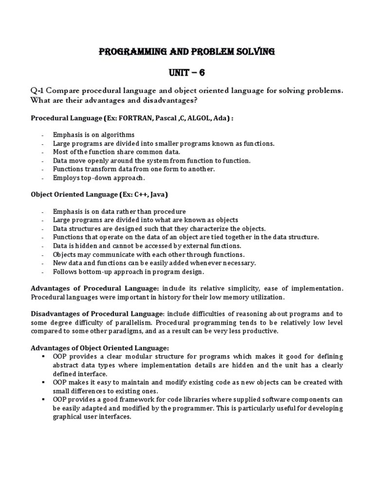PPS Notes On CPP | Download Free PDF | Object (Computer Science ...