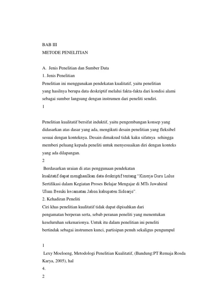 Jenis Dan Sumber Data Penelitian Kualitatif | PDF