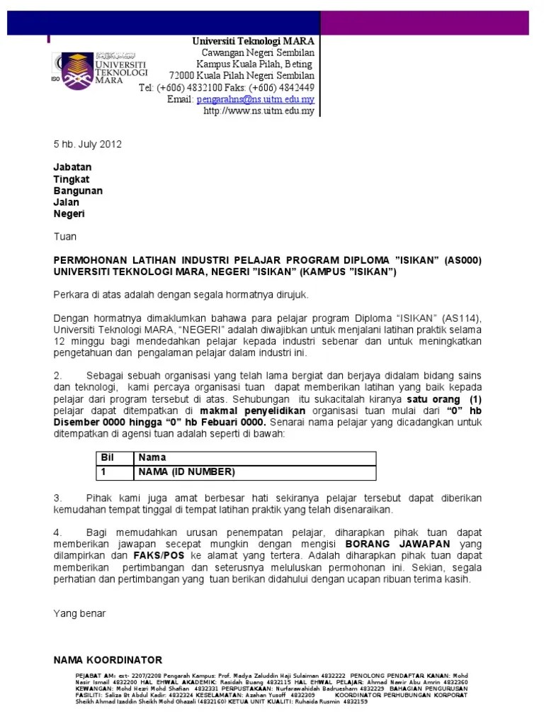 Hal ini telah mendapat kelulusan dalam surat ikatan amanah daripada. Surat Rasmi Permohonan Bantuan Kewangan