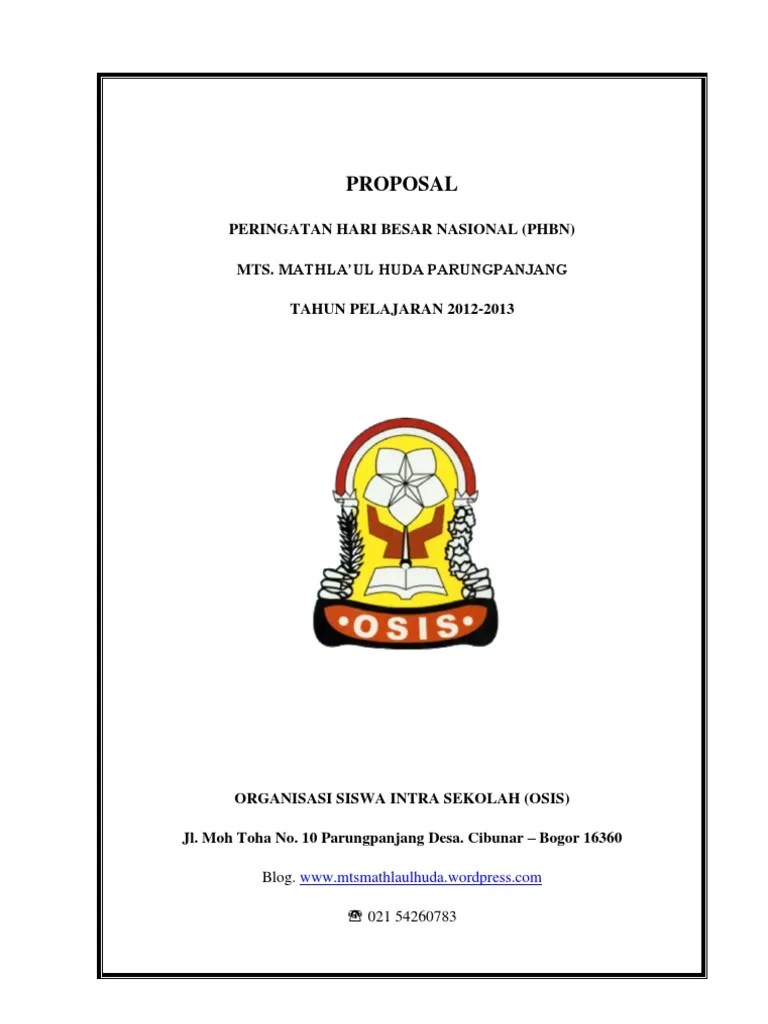 Jan 31, 2019 · contoh desain cover proposal kegiatan acara. Prposal Phbn Hari Pahlawan Pdf