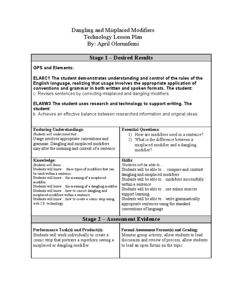 Technology Integration Lesson Plan | PDF | Educational Assessment ...