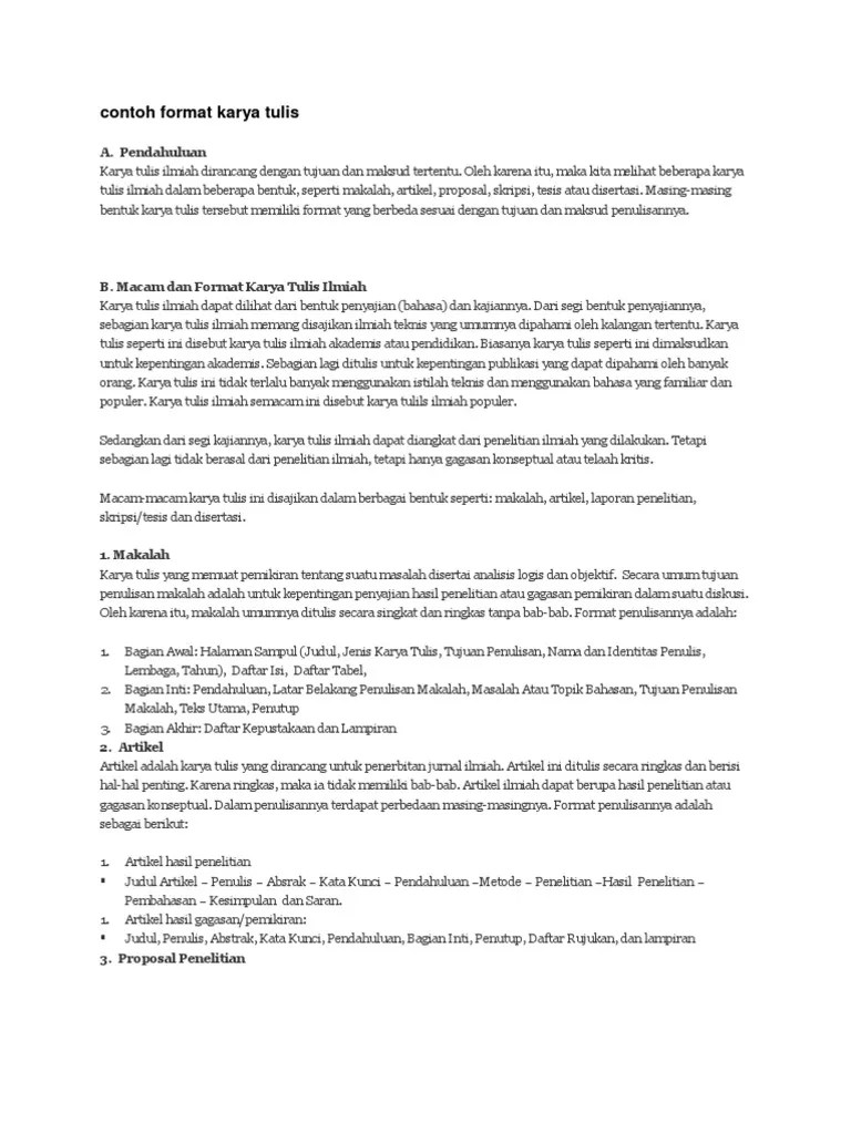 Surakmad, makalah dapat didefinisikan sebagai segala jenis tugas kuliah yang harus diselesaikan secara tertulis, baik sebagai hasil pembahasan buku maupun . Karya Tulis Pdf
