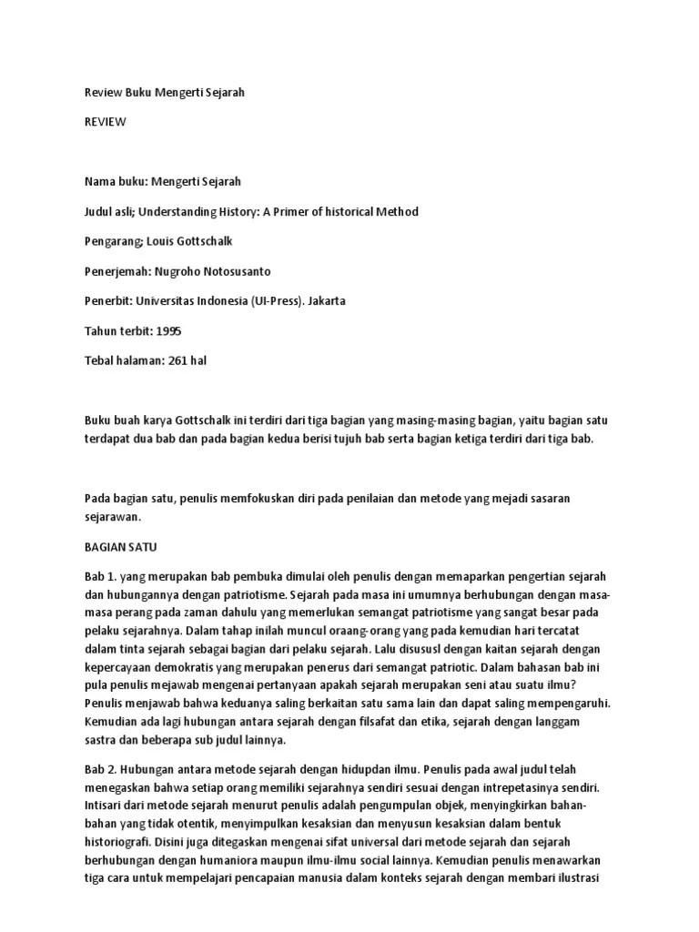 Review Buku Mengerti Sejarah | PDF