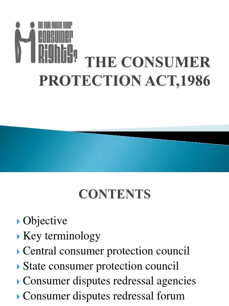 The Consumer Protection Act, 1986... | PDF | Consumer Protection | Government