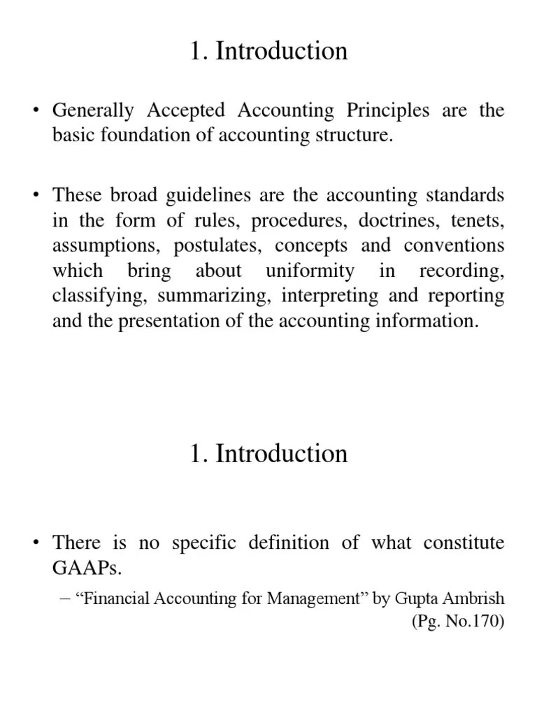 Generally Accepted Accounting Principles (GAAP) | PDF | Going Concern ...
