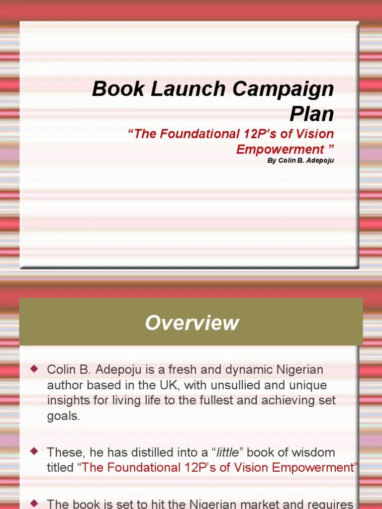 Book Launch Campaign Plan | PDF | Public Opinion | Semiotics