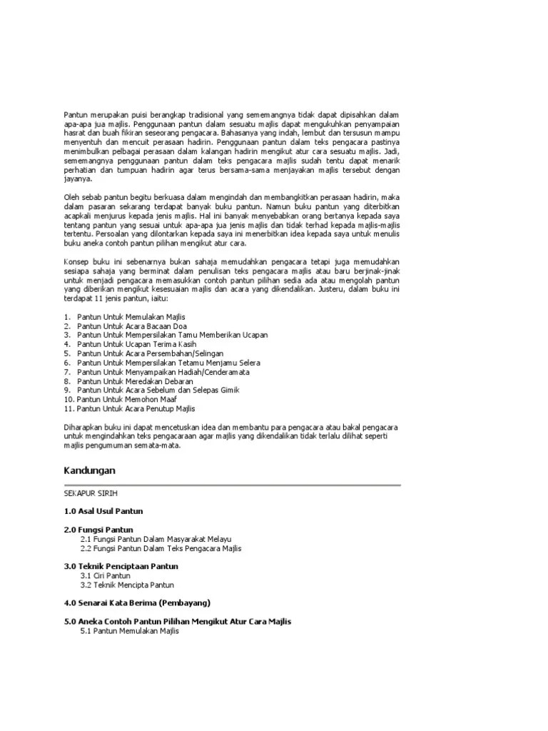 Pantun Pembukaan Presentasi - Safekey