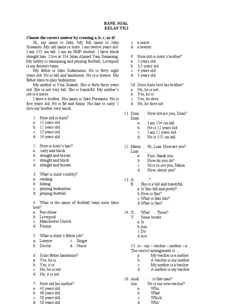 Modul bahasa inggris kelas 7 pdf. Modul Pengayaan Bahasa Inggris Kelas 7 Semester Ganjil Smp Negeri 2 Toroh Pdf