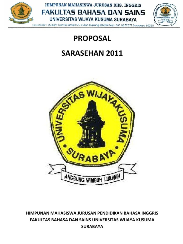 Proposal Acara Sarasehan Progdi Pend. Bhs. Inggris 2011 | PDF