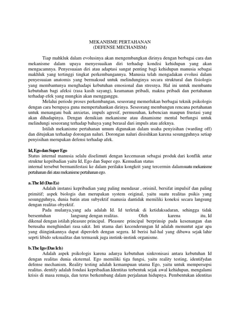 Mekanisme Pertahanan Diri Dan Adaptasi Manusia | PDF
