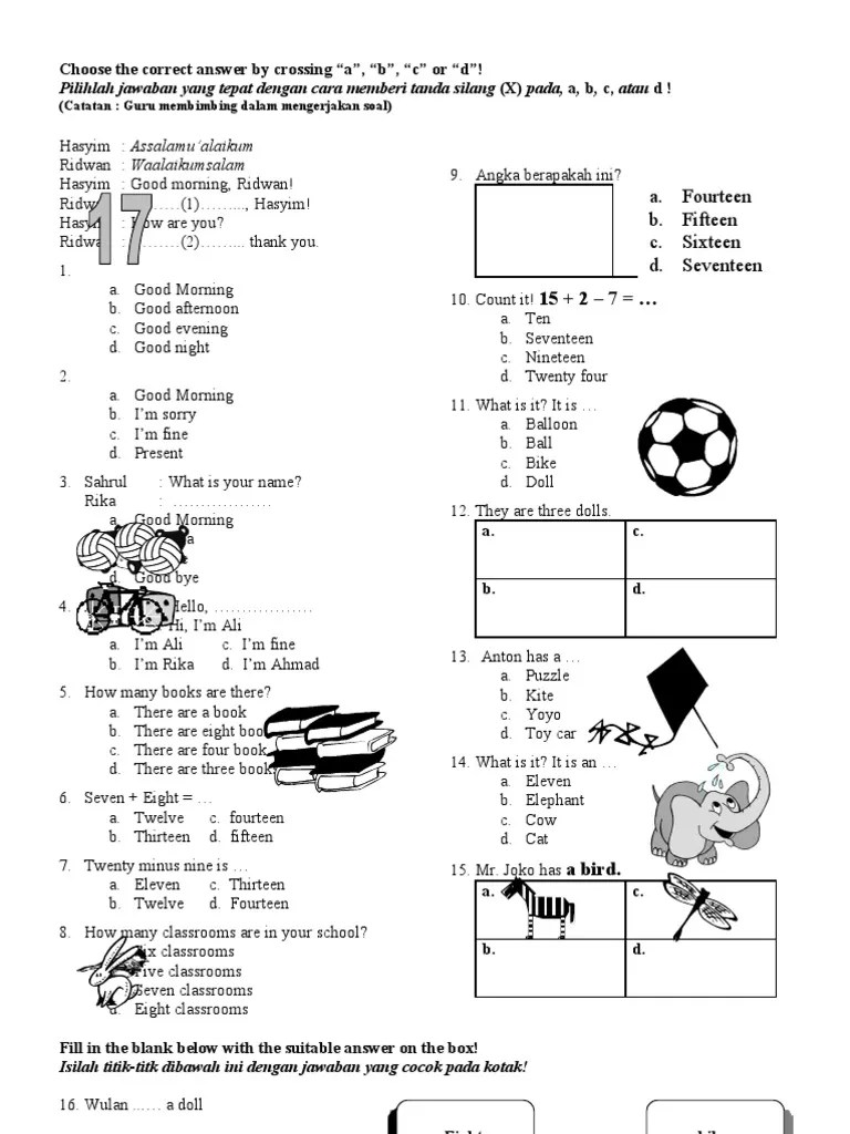 Download latihan soal uts semester 2 untuk kelas 5 sd/mi mata pelajaran bahasa inggris sesuai kurikulum 2013 yang berformat.pdf. Soal Uts Bahasa Inggris Kelas 5 Pada Buku Aktive Learn